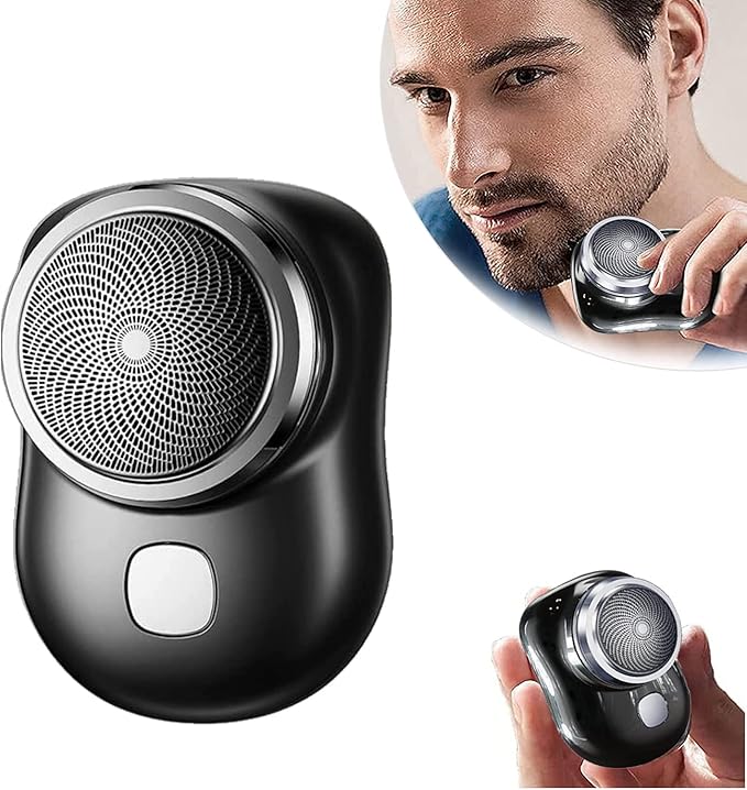 Compact Mini Electric Shaver with 15 Blade Turbo Stainless Steel Design
