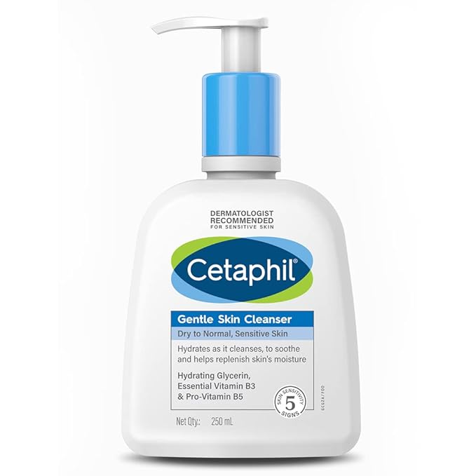 Cetaphil Gentle Skin Cleanser 250ml × 2 | Buy 1 Get 1 Free | Dermatologist-Approved Hydrating Cleanser for All Skin Types