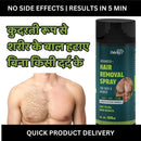 Hair Removal Spray for men Pack of 2 – Gentle Formula for All Skin Types