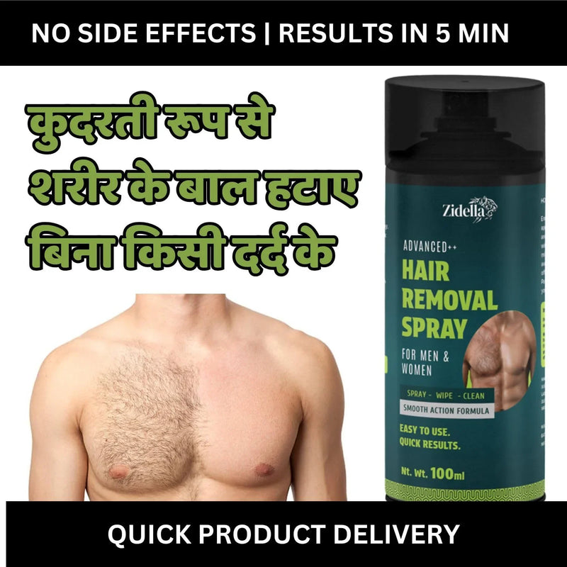 Hair Removal Spray for men Pack of 2 – Gentle Formula for All Skin Types