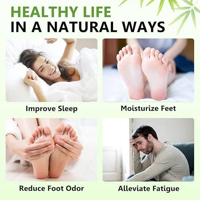 Healthy life in a natural ways with benefits of Deep Cleaning Foot Patch: improve sleep, moisturize feet, reduce foot odor, alleviate fatigue.