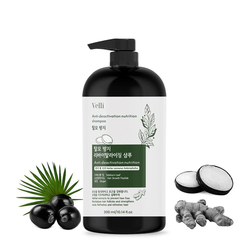 🌿 Dr VElli Anti-Deactivation Nutrition Shampoo 300ml – Strengthen Hair, Reduce Hair Fall & Slow Graying!