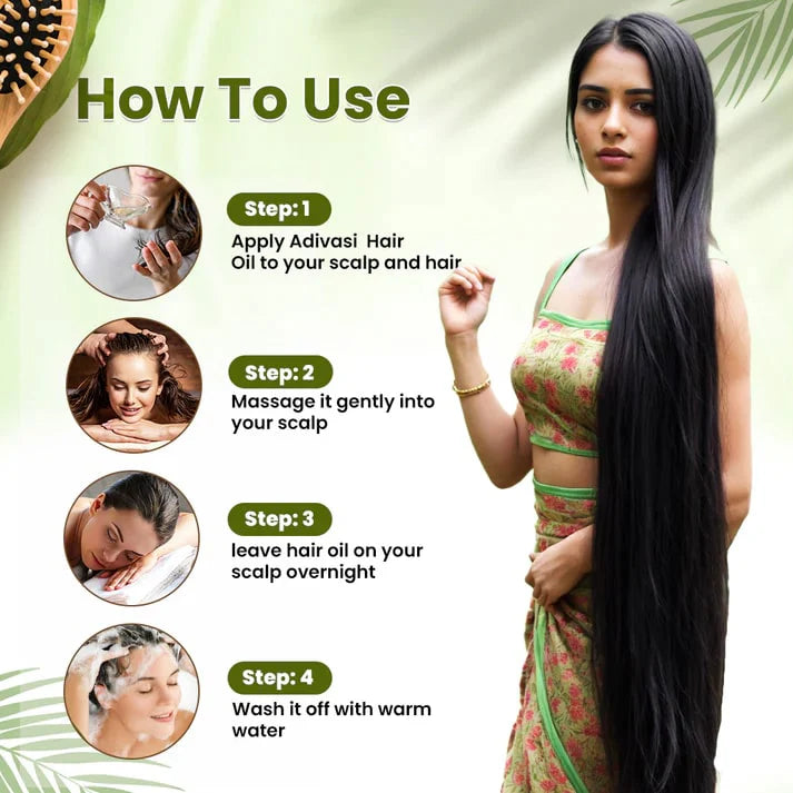 Adivasi Sanjivani Herbal Hair Oil 125ml – Buy 1 Get 1 Free (Pack of 2) 🌿 100% Ayurvedic Formula | Strengthens Hair Roots | Prevents Hair Fall | Promotes New Hair Growth