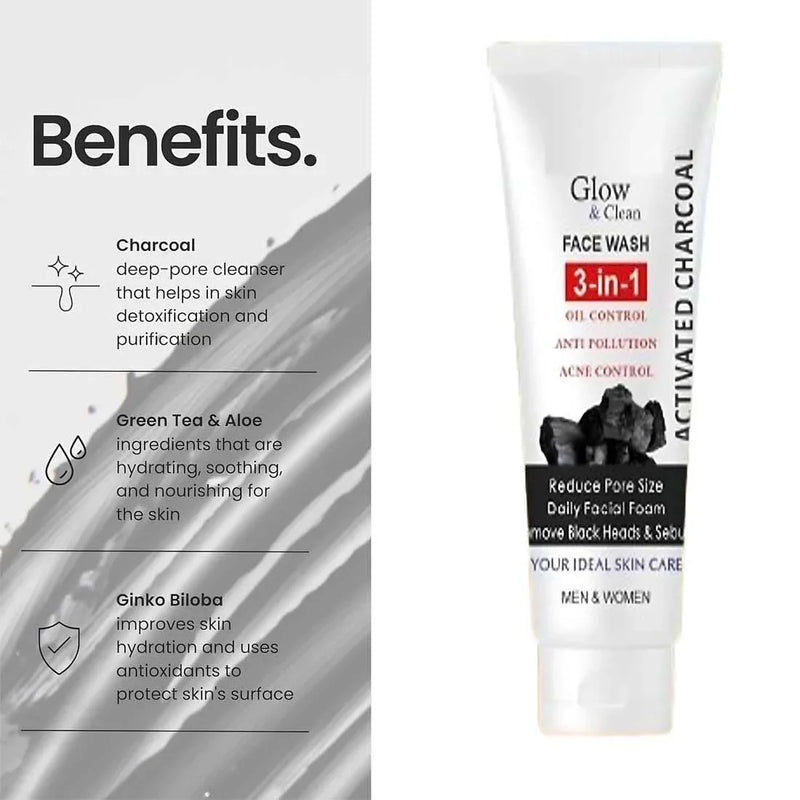 Charcoal Face Wash for Oil Control and Detox