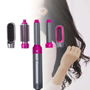 Multi-Functional 5 IN 1 Hair Styling Tool with interchangeable brush attachments and sleek design.