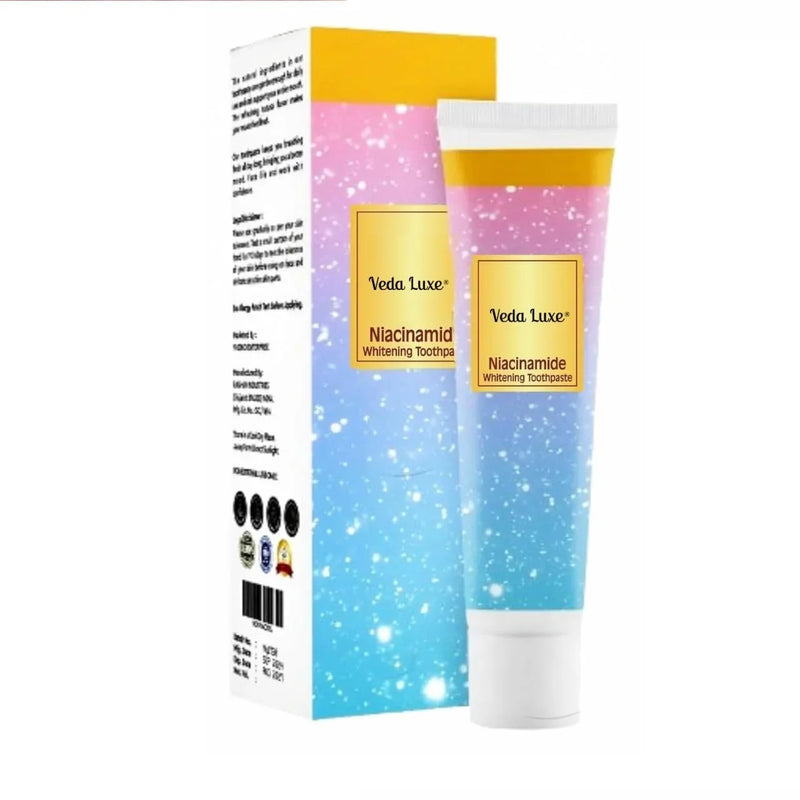 Niacinamide Whitening Toothpaste Pack of 2 for White Teeth and Fresh Breath