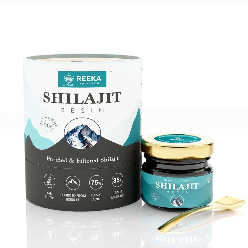 Reeka Ayurveda Pure Himalayan Shilajit   Resin 20g | 4X Concentrated 100% Natural |Boost Energy Stamina & Strength Naturally - Himalaya Life Care