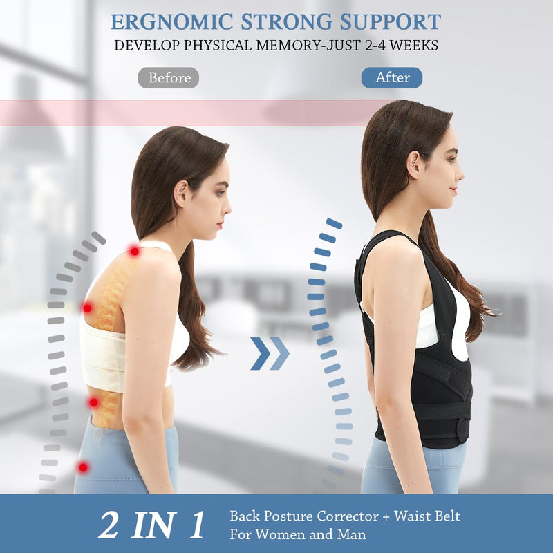 Stand Tall & Feel Confident – Premium Posture Corrector Belt for Men & Women | Pain Relief & Back Support